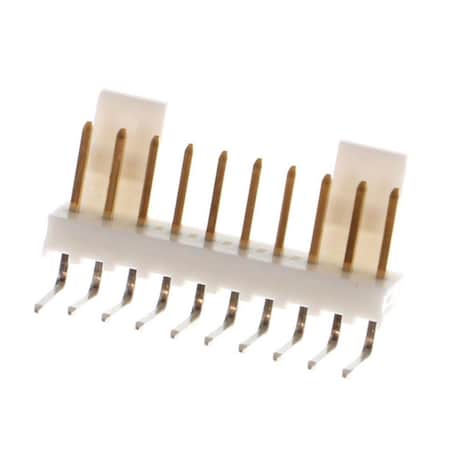 Molex Board Connector, 10 Contact(S), 1 Row(S), Male, Right Angle, Solder Terminal 22124102